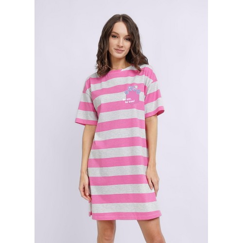 CLEVER Платье  женское LDR23-1006 молочный/розовый 50 (XL)