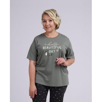 CLEVER Футболка жен.  LP14-1145 в т.зелёный 52 (2XL)