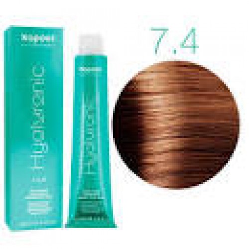 Крем-краска для волос Kapous Professional Hyaluronic Acid, оттенок 7.4 Блондин  медный