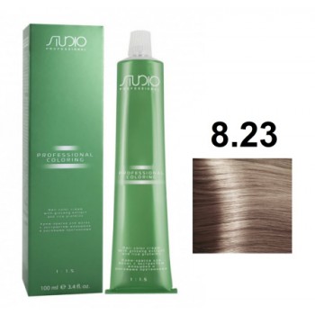 Kapous STUDIO крем-краска для волос 8.23 светлый пепельный перламутровый блонд