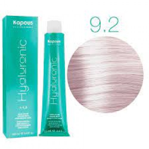 KAPOUS PROFESSIONAL Крем-краска HYALURONIC для окрашивания волос 9.2 очень светлый блондин фиолетовый