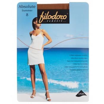 Колготки женские Filodoro Classic Absolute Summer, 8 den, размер 4-L, tea (коричневый)