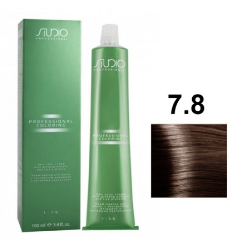 Kapous STUDIO крем-краска для волос 7.8 карамель