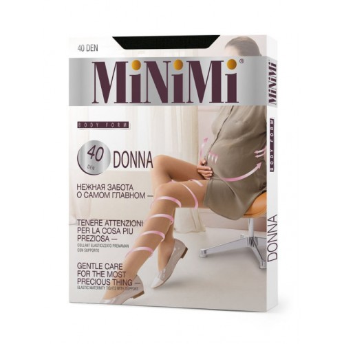 Minimi / Колготки для беременных MiNiMi DONNA 40 den с эффектом бандажа, чёрный 2