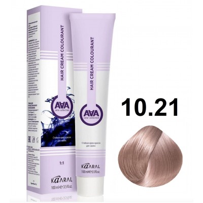Kaaral AAA стойкая крем-краска для волос, 10,21 очень очень светлы болондин фиолетово-пепльный 100 мл
