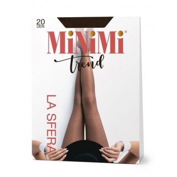 Minimi / Колготки женские / MiNiMi LA SFERA 20 den / колготки женские с рисунком / колготки в горошек, черный 4