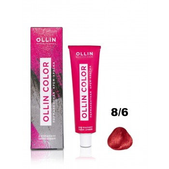 Ollin Professional / Крем-краска OLLIN COLOR для окрашивания волос 8/6 светло-русый красный, 100 мл