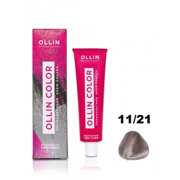 Ollin Professional / Крем-краска OLLIN COLOR для окрашивания волос 11/21 специальный блондин фиолетово-пепельный, 100 мл