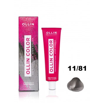 Ollin Professional / Крем-краска OLLIN COLOR для окрашивания волос 11/81 специальный блондин жемчужно-пепельный, 100 мл