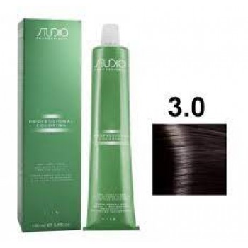 Kapous Professional / Крем-краска для волос с экстрактом женьшеня и рисовыми протеинами, 3.0 темно-коричневый, 100 мл