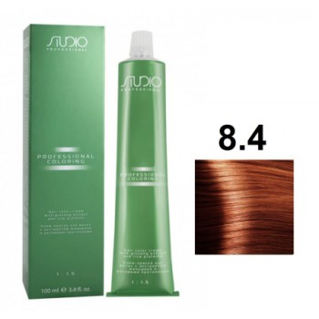 Kapous STUDIO крем-краска для волос 8.4 светлый медно-коричневый блонд
