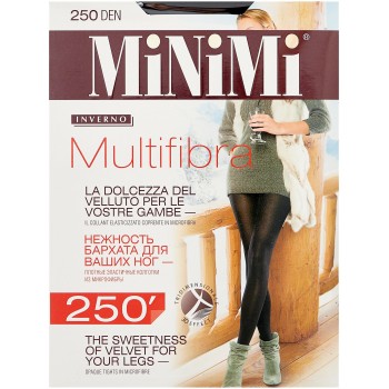 Колготки женские MiNiMi Multifibra, 250 den, размер 2-S, nero (черный)