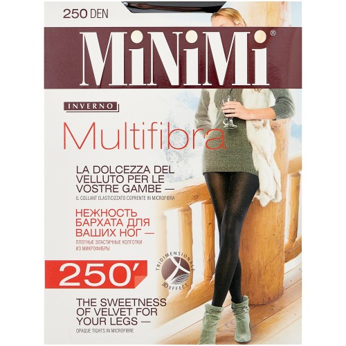 Колготки женские MiNiMi Multifibra, 250 den, размер 4-L, nero (черный)