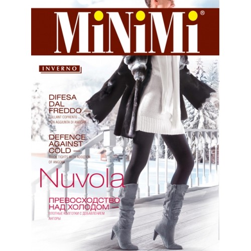 Minimi / Колготки женские MiNiMi NUVOLA 200 den, теплые,зимние колготки, чёрный 2