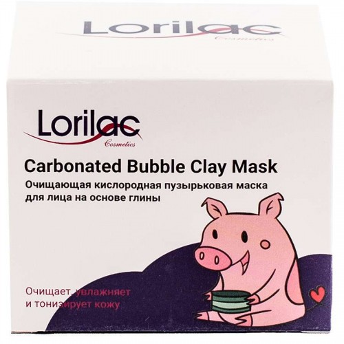 Lorilac Очищающия кислородная пузырьковая маска, на основе глины, 100ml