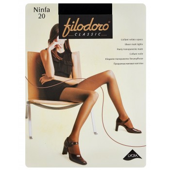 Колготки женские Filodoro Classic Ninfa, 20 den, размер 5-XL, nero (черный)