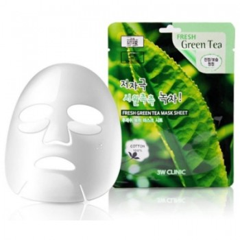 3W Clinic Маска тканев Зеленый Чай шт.