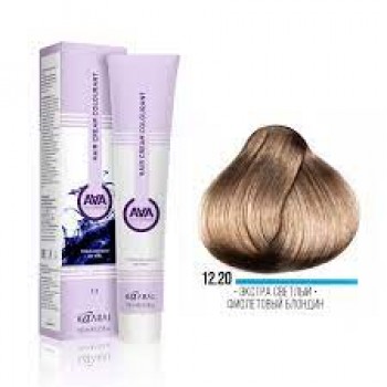 Kaaral AAA стойкая крем-краска для волос, 12.20 экстра светлый фиолетовый блондин, 100 мл