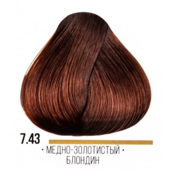 Kaaral AAA стойкая крем-краска для волос, 7.43 медно-золотистый блондин  100 мл