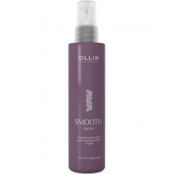 Ollin Professional / Термозащитный спрей для волос SMOOTH легкой фиксации разглаживающий, 100 мл