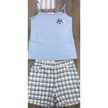 Almando Melado Комплект жен. 4709W-85183 (майка+шорты) голубой 42 (XS)