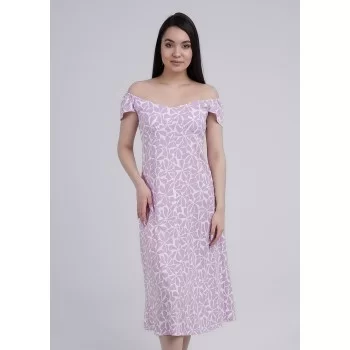 CLEVER Платье  жен.  243079/143 св.Фиолетовый/молочный 48/L