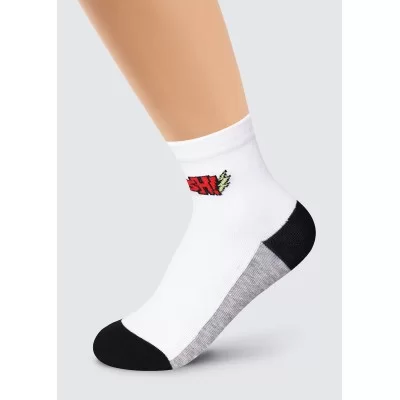 CLEVER Носки детские С1331 белый/меланж серый 18-20