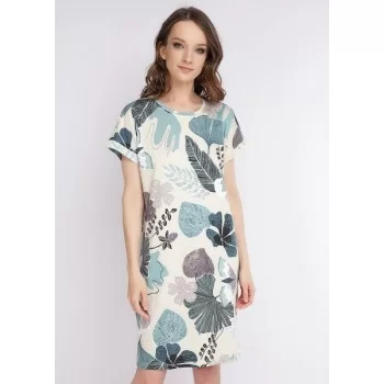 CLEVER Платье  женское LD11-918 св.беж/кофейный 46