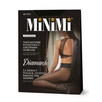 Колготки женские MiNiMi Diamante, 40 den, размер 4-L, nero (черный)