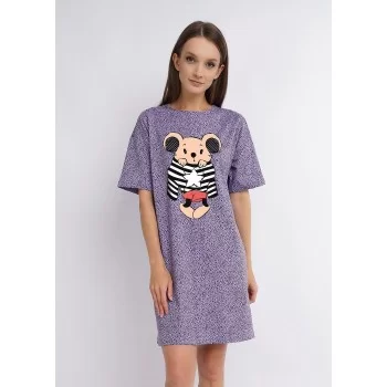 CLEVER Платье  женское  LDR23-992/1 сиреневый/черный 46 (M)