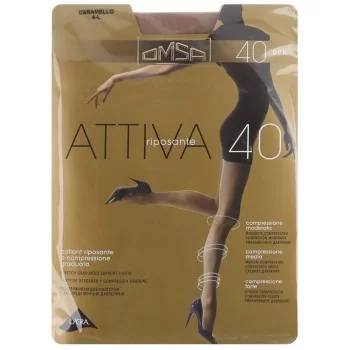 Колготки женские Omsa Attiva, 40 den, размер 2-S, caramello (бежевый)