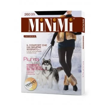 Колготки женские MiNiMi Piuma, 260 den, размер 5-XL, nero (черный)