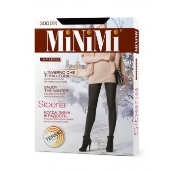 Колготки женские MiNiMi Siberia, 300 den, размер 4-L, nero (черный)